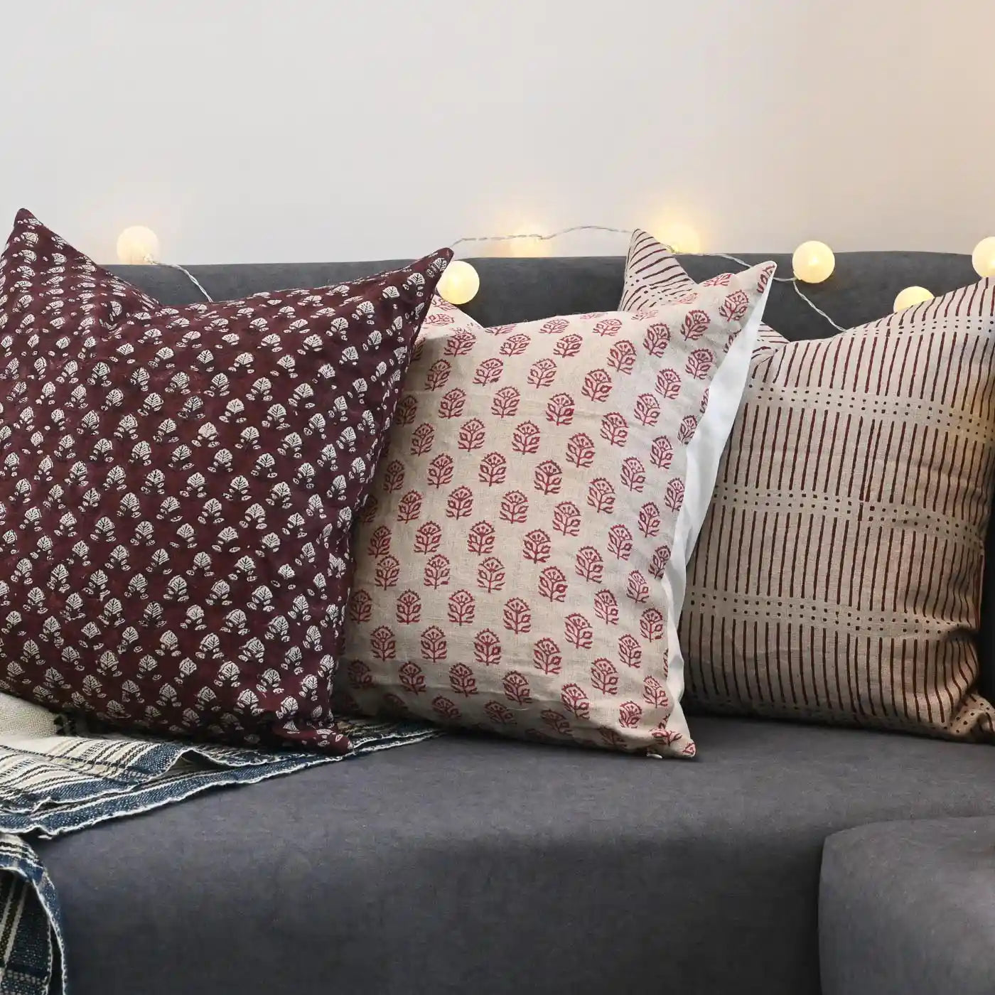 Soren Geometric Gray Pillow Cover Pillow Covers