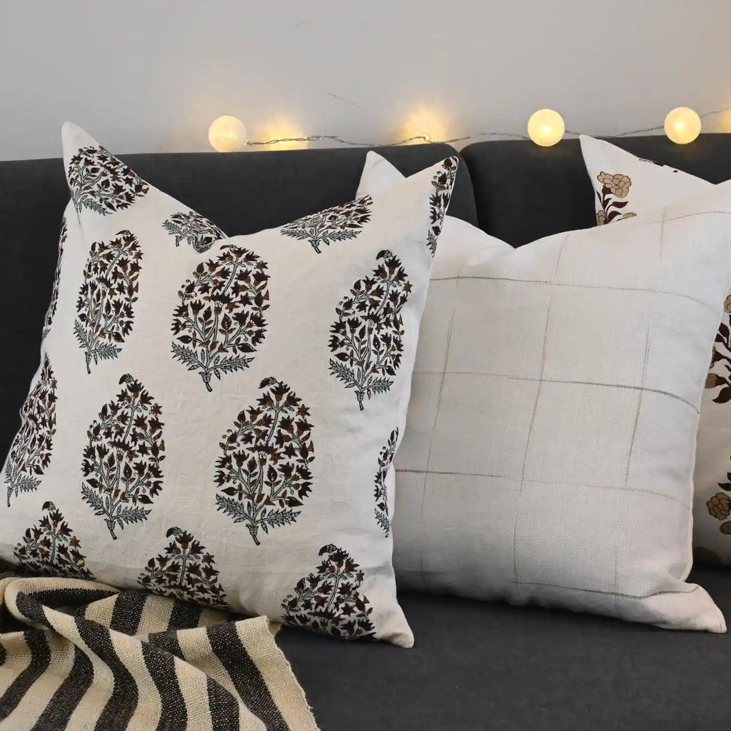 Celina Geometric White Pillow Cover Pillow Covers