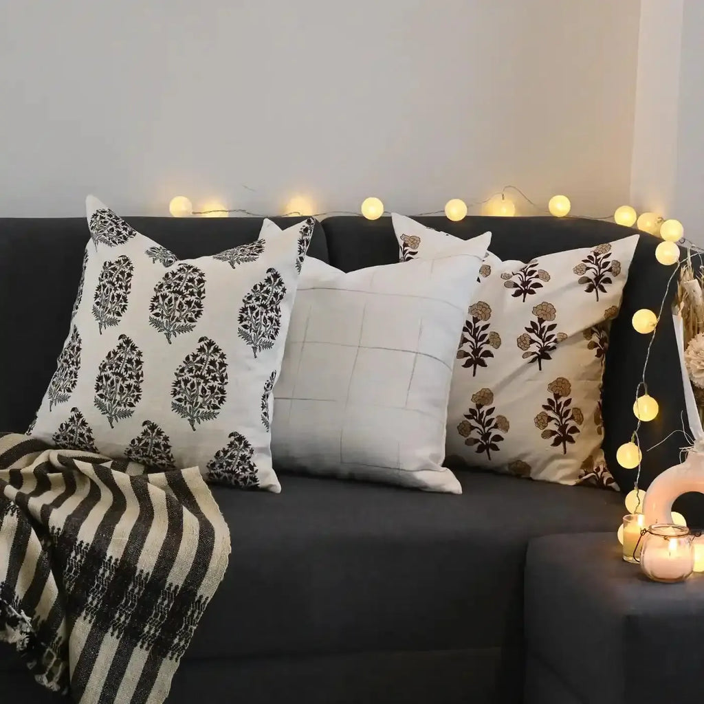 Celina Geometric White Pillow Cover Pillow Covers