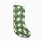 Hand-Block Printed Green Holiday Stocking Stockings