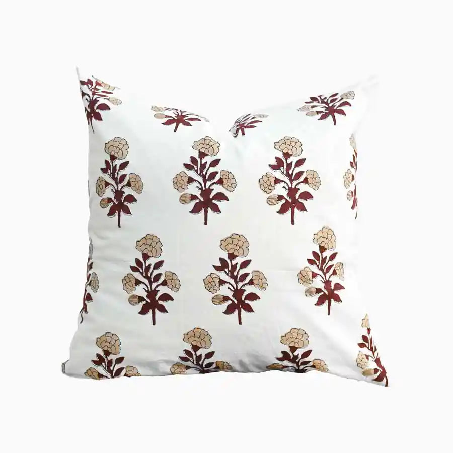Rowan Ditsy Prints White Pillow Cover 26" x 26" Double Sided Pillow Covers