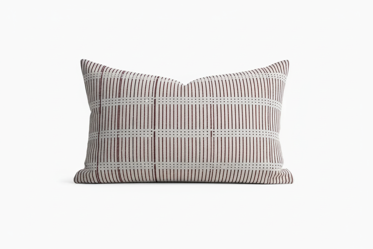 Soren Geometric Gray Pillow Cover 16" x 42" Double Sided Pillow Covers