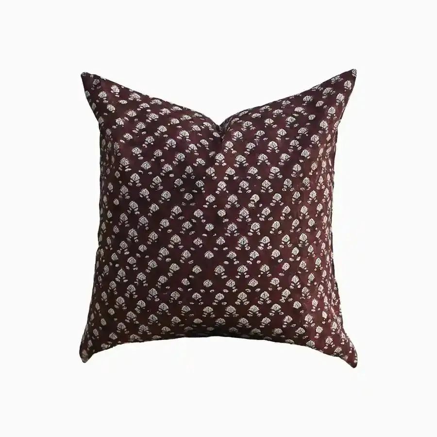 Dahlia Ditsy Prints Red Pillow Cover 26" x 26" Double Sided Pillow Covers