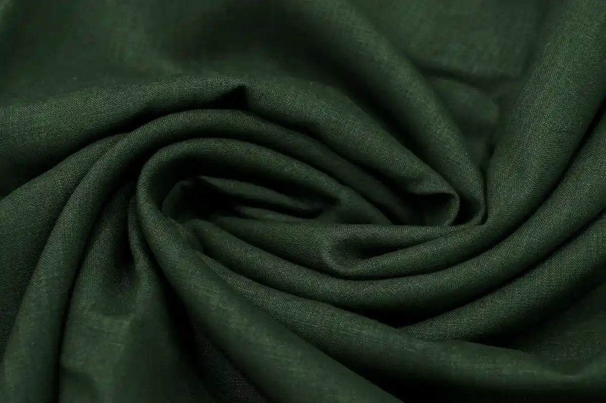 Woody Solid Linen Fabric