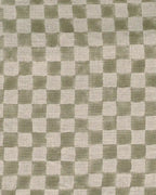 THASSA Indian Hand Block Print Fabric Sage Green Linen Fabric