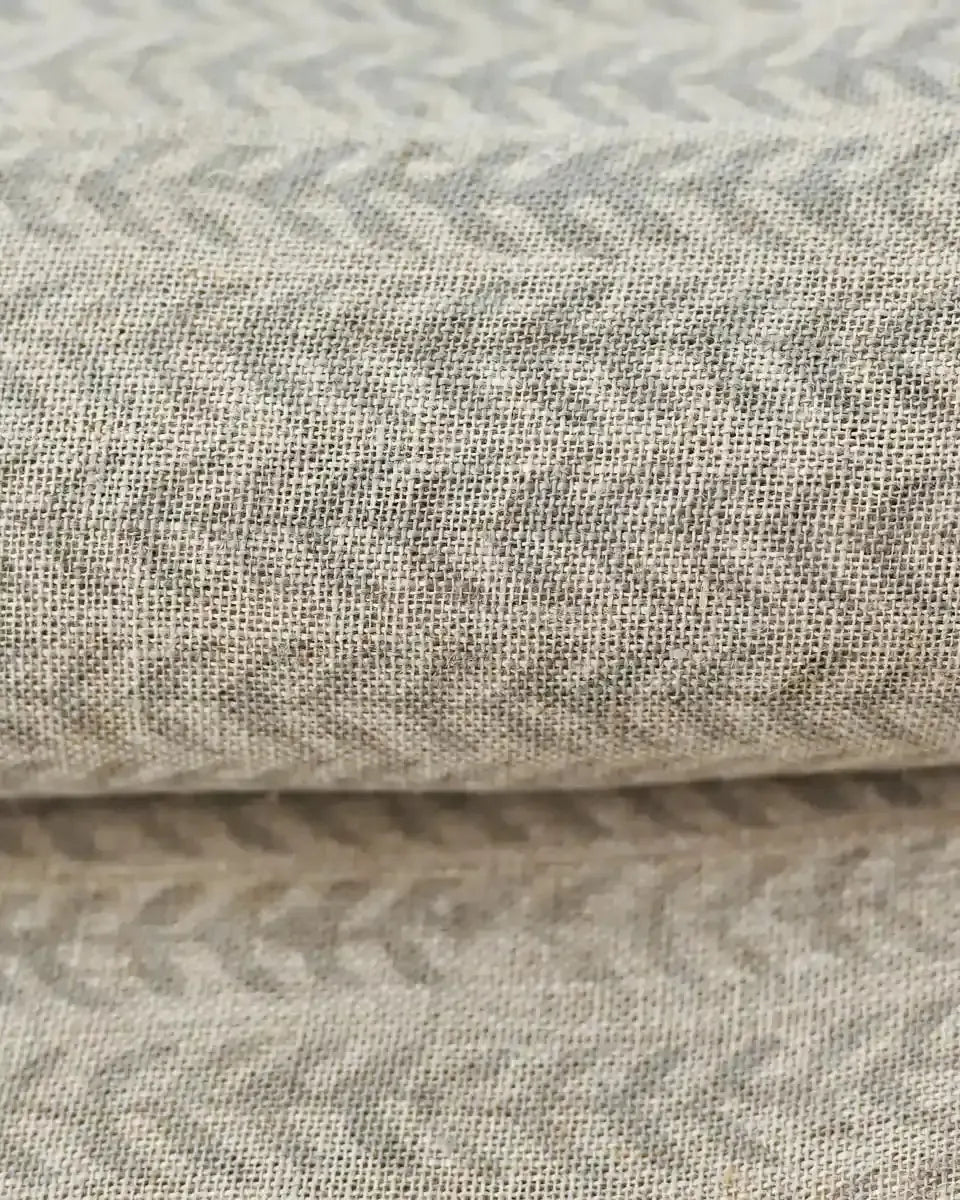 Bree Block Print Linen Linen Fabric