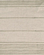 Claura Stripes Hand Block Printed Linen Upholstery Fabric Green Linen Fabric