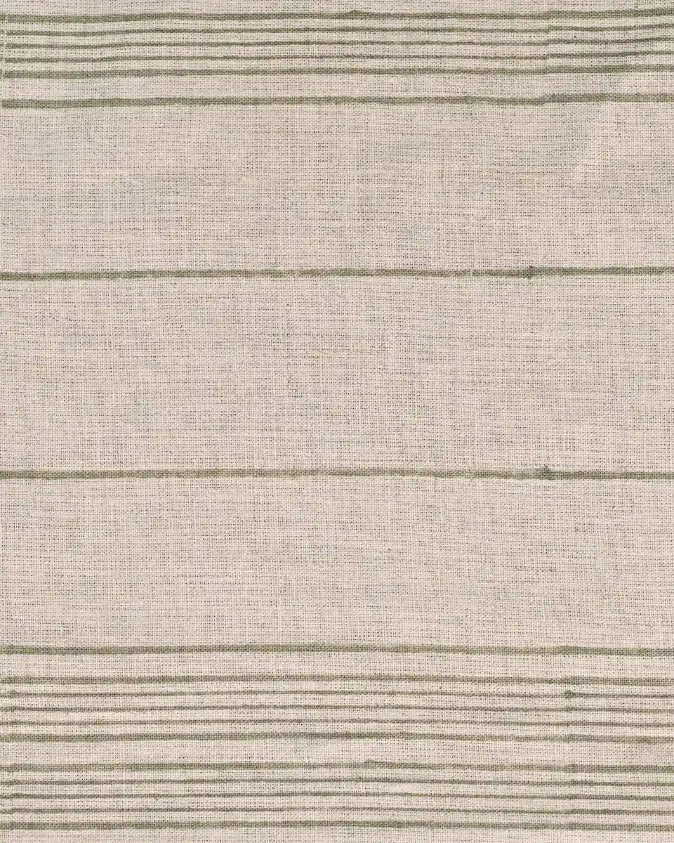 Claura Stripes Hand Block Printed Linen Upholstery Fabric