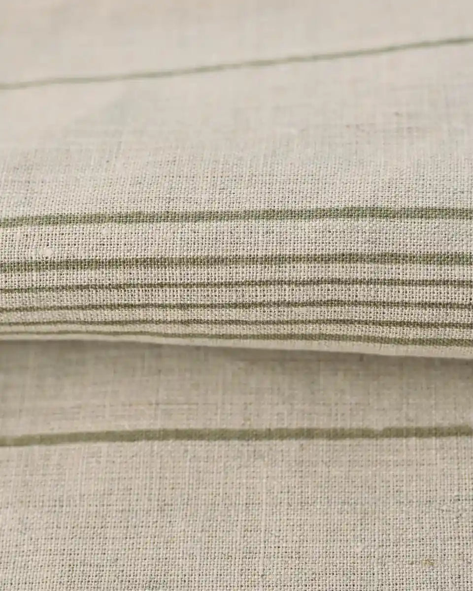 Claura Stripes Hand Block Printed Linen Upholstery Fabric
