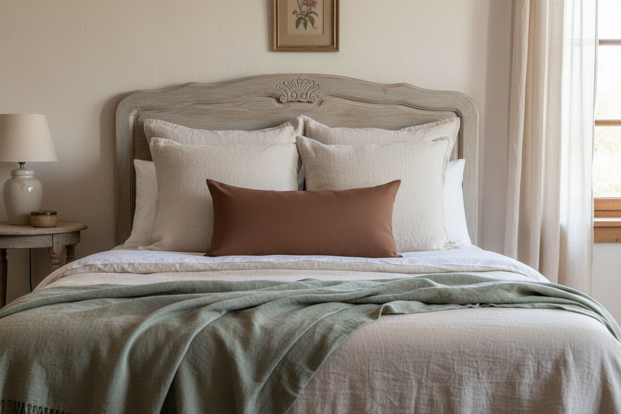 Briar Linen Terracota Pillow Cover Pillow Covers