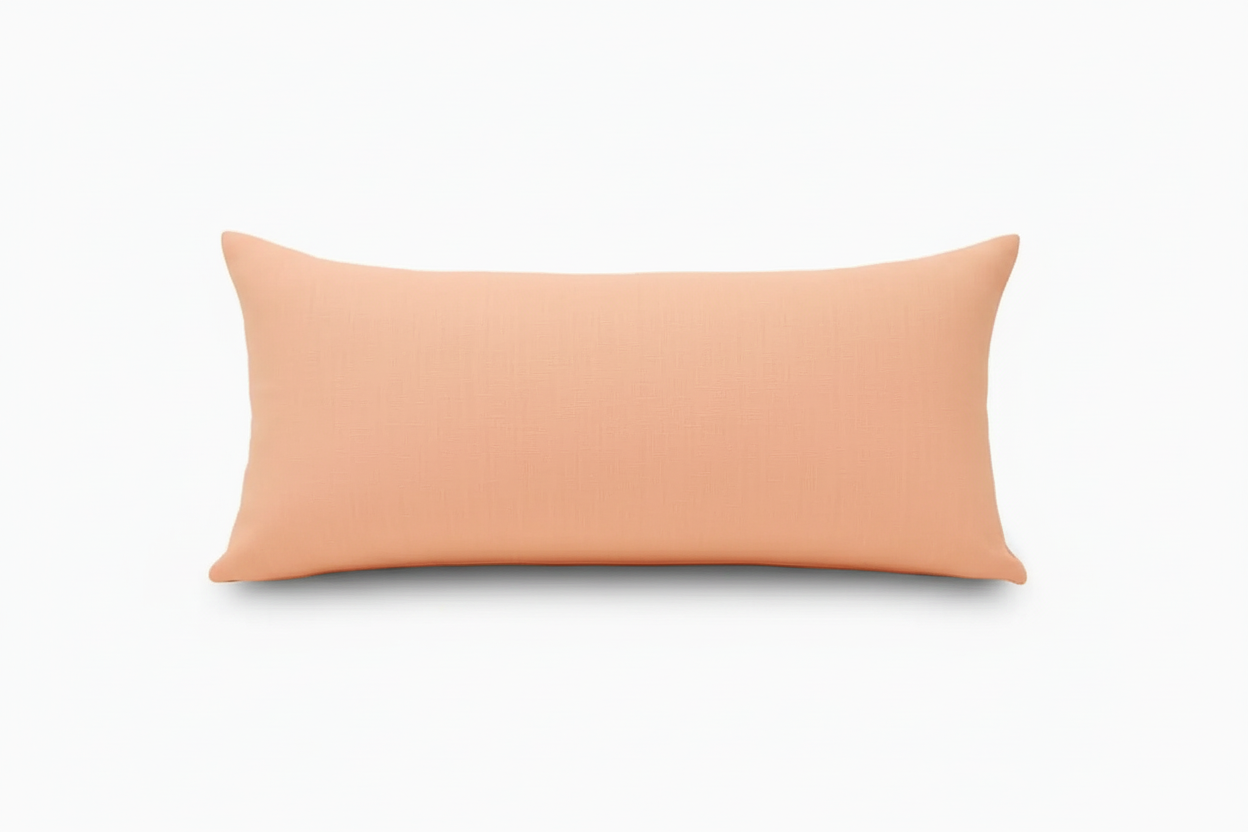 Tinsley Linen Coral Blush Pillow Cover Plain Pillow Covers