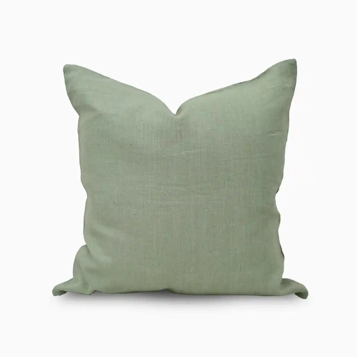 Green pillow on a white background