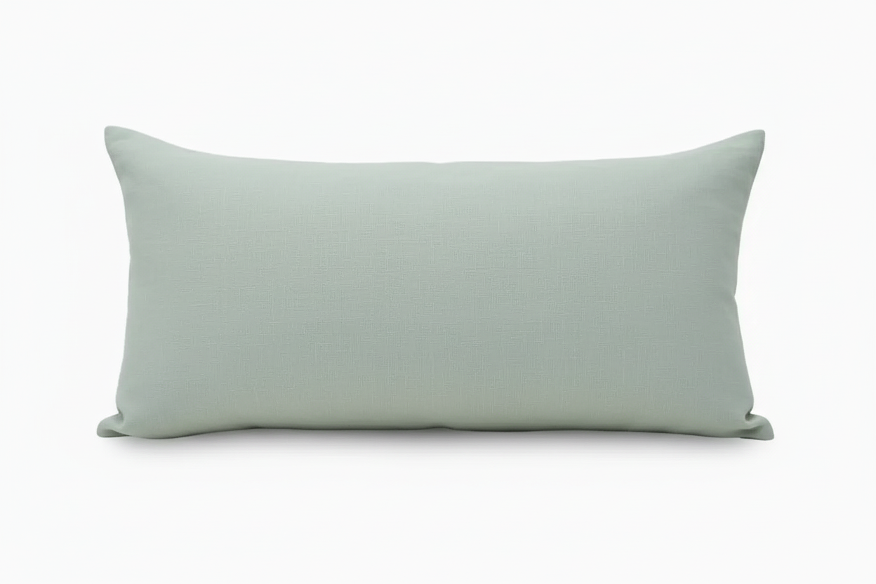 Fletcher Linen Aqua Pillow Cover Plain Pillow Covers