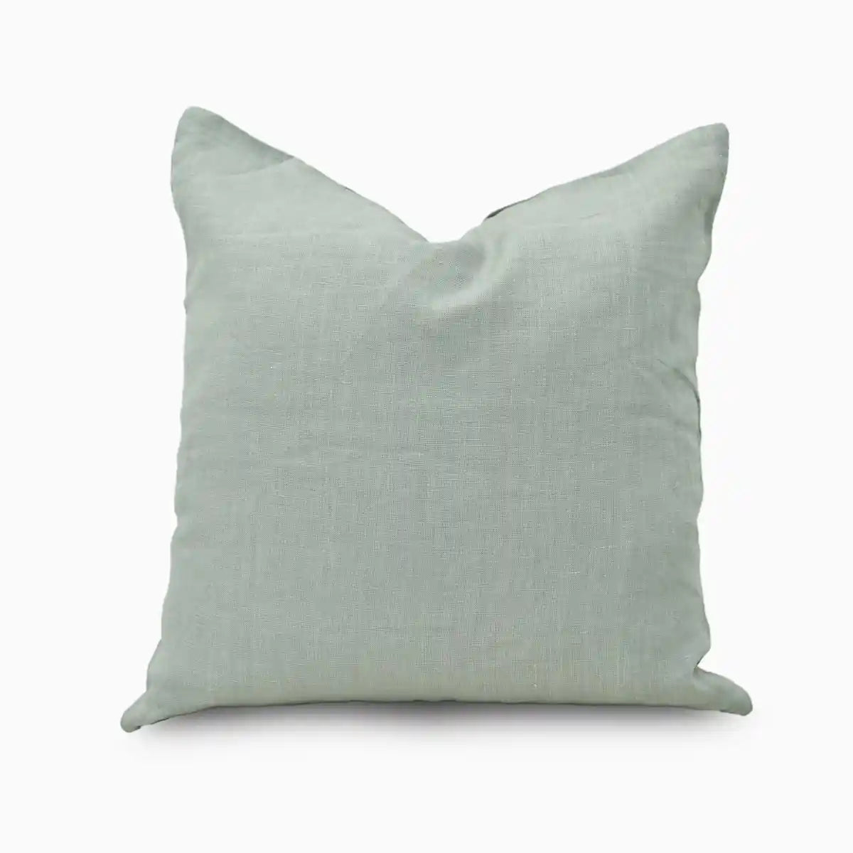 Fletcher Linen Aqua Pillow Cover Plain Pillow Covers