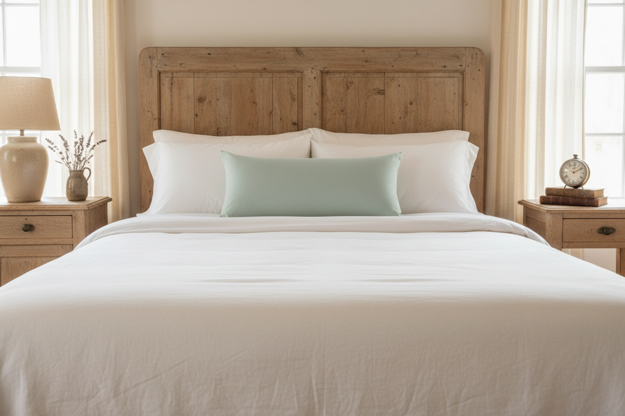 Fletcher Linen Aqua Pillow Cover Pillow Covers