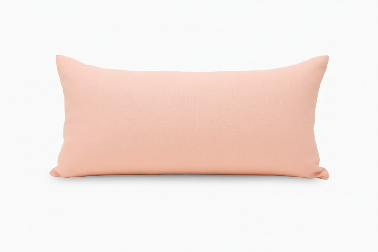 Nora Linen Muted Peach Pillow Cover Plain Pillow Covers