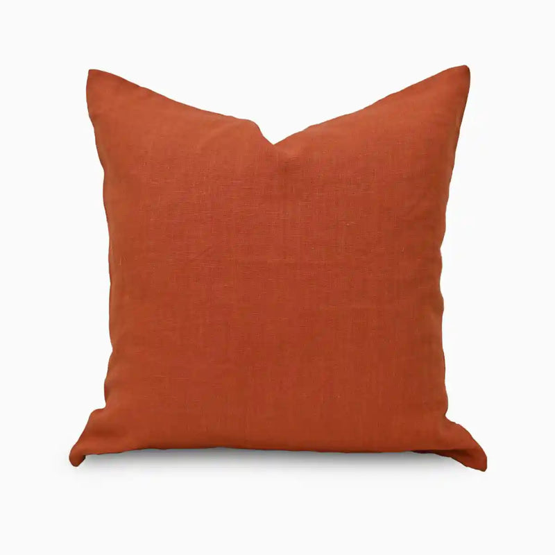 Sterling Linen Rust Pillow Cover Plain Pillow Covers