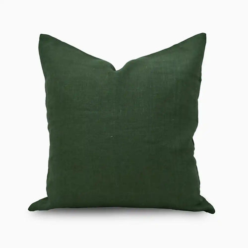 Adeline Linen Olivine Pillow Cover Plain Pillow Covers