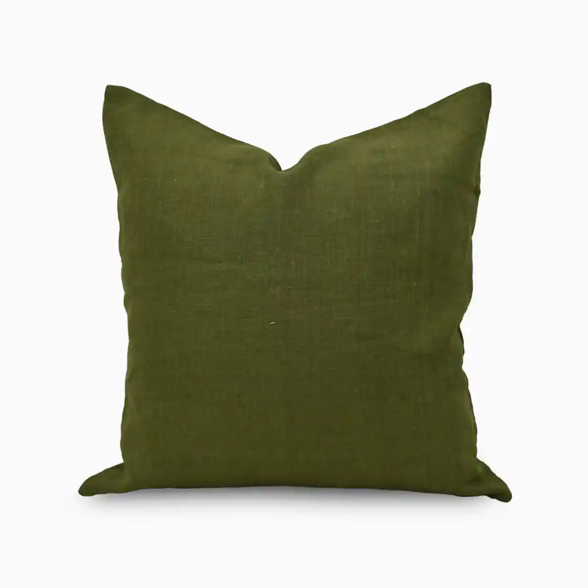 Quincy Linen Woodland Green Pillow Cover Plain Pillow Covers