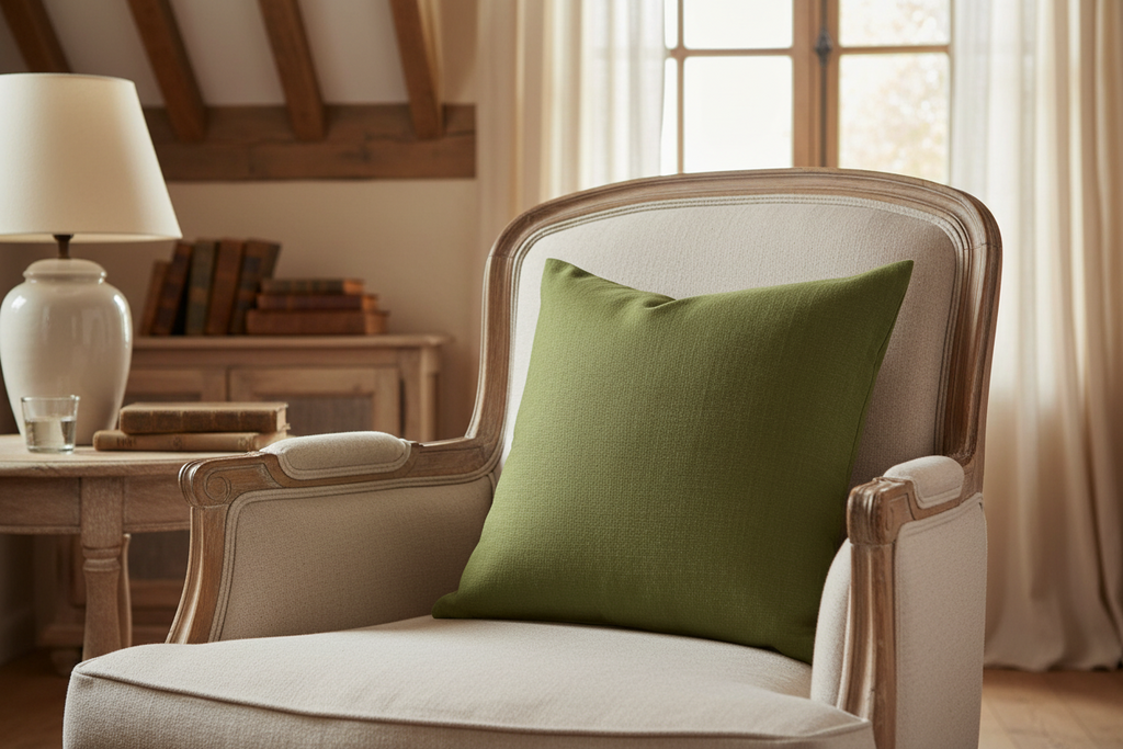 Quincy Linen Woodland Green Pillow Cover Pillow Covers