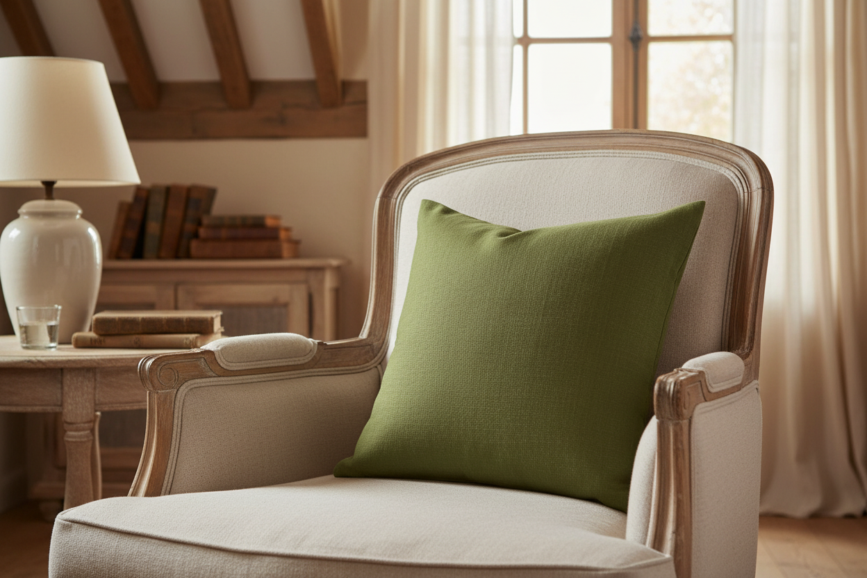 Quincy Linen Woodland Green Pillow Cover Pillow Covers