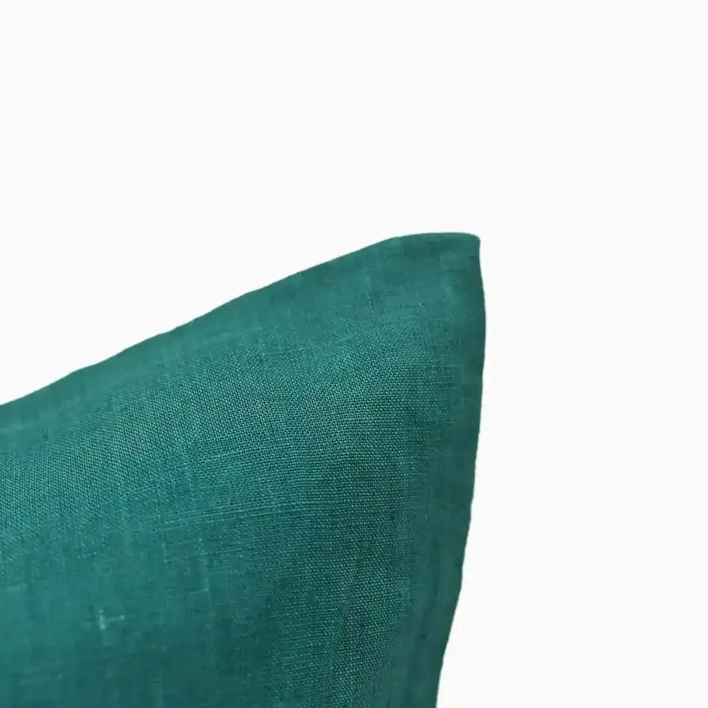 Isolde Linen Deep Teal Pillow Cover Pillow Covers