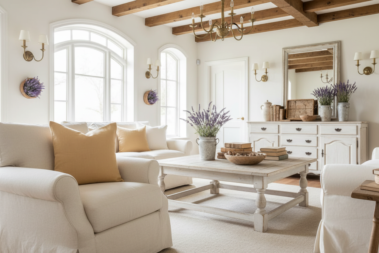 Beige pillow on a white background
