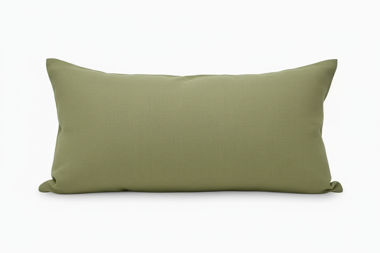 Penrose Linen Vintage Sage Pillow Cover Plain Pillow Covers