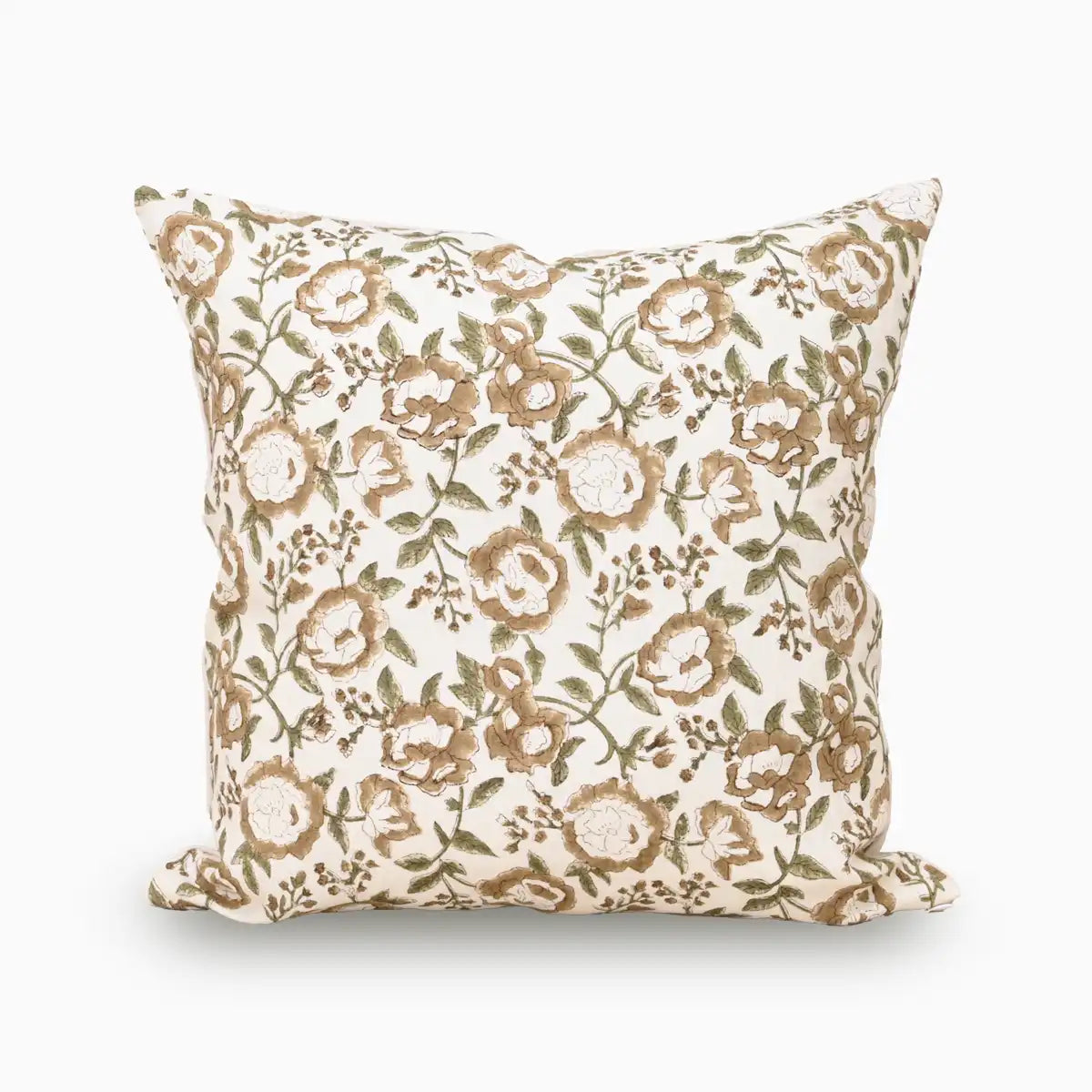 Botanical Drift Natural Trace Floral Linen Pillow Cover - Ivory & Beige 16"X42" Double Sided Pillow Covers