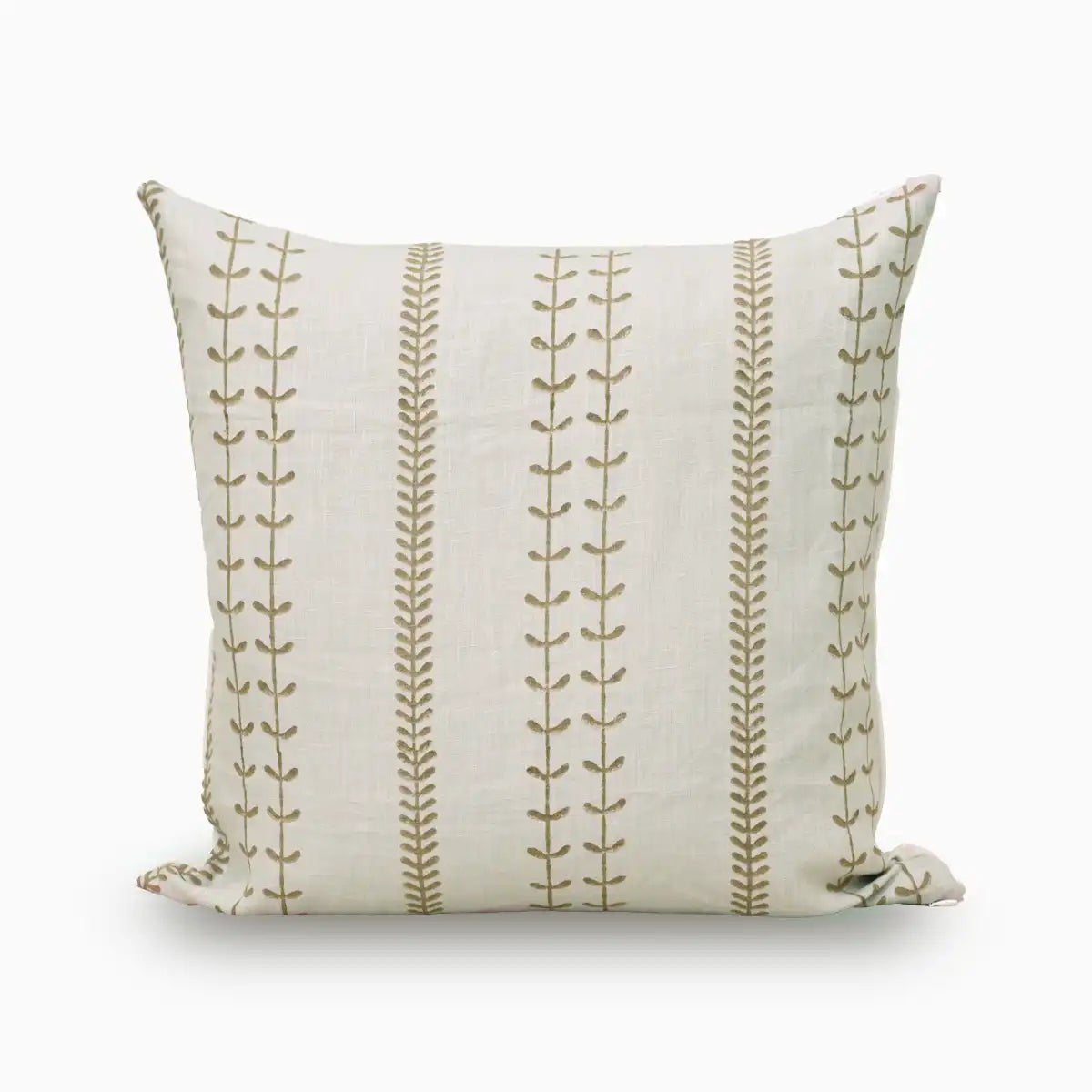 Floral Stripe Light Beige Pillow Cover 16"X42" Double Sided Pillow Covers