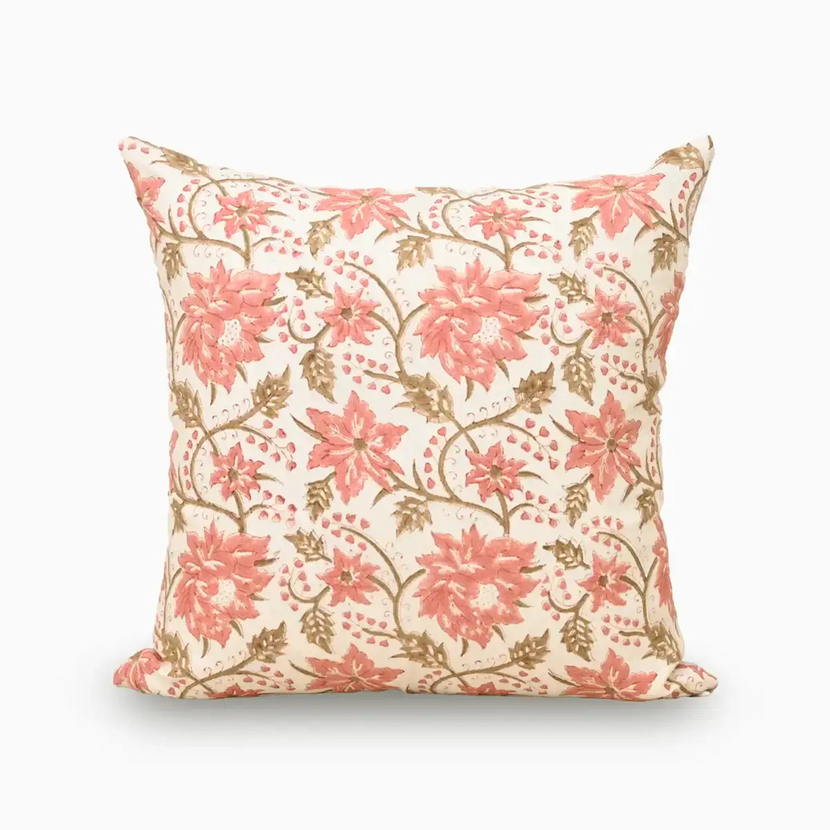 Botanical Drift Blossoms Trail Linen Pillow Cover - Ivory & Pink 16"X42" Double Sided Pillow Covers