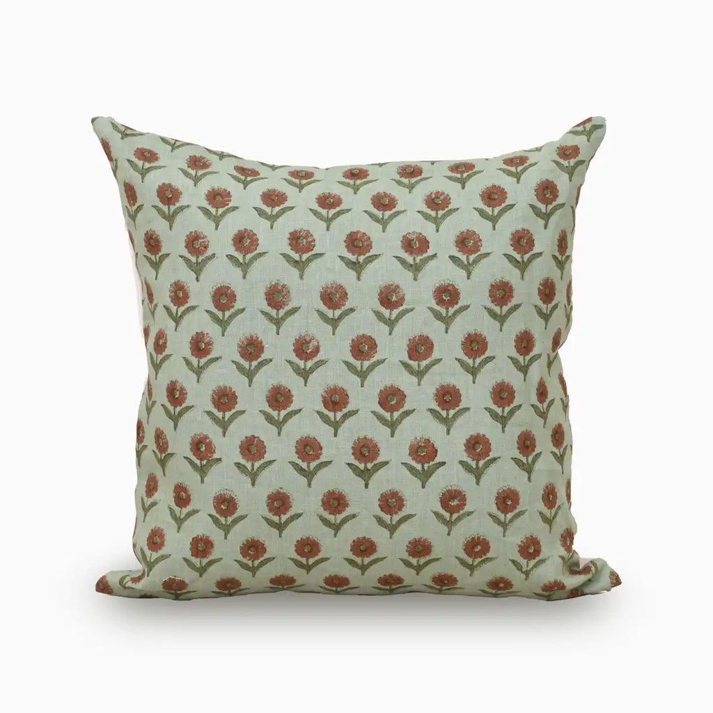 Ditsy Bloom Rust Pillow Cover 16"X42" Double Sided Pillow Covers