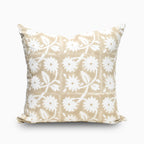 Hayley Beige Floral Pillow Cover Pillow Covers