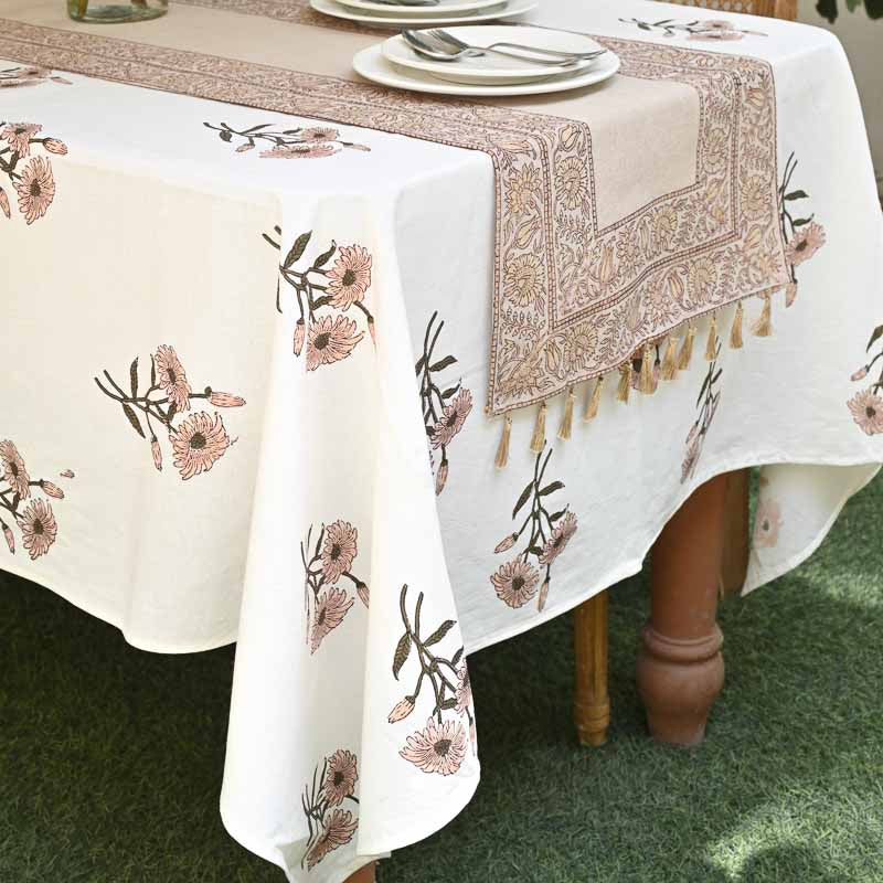 Champa Botanical Print Table Cloth