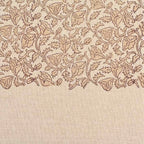 Hand Block Print Table Runner – Natural Beige, Blush & Chestnut