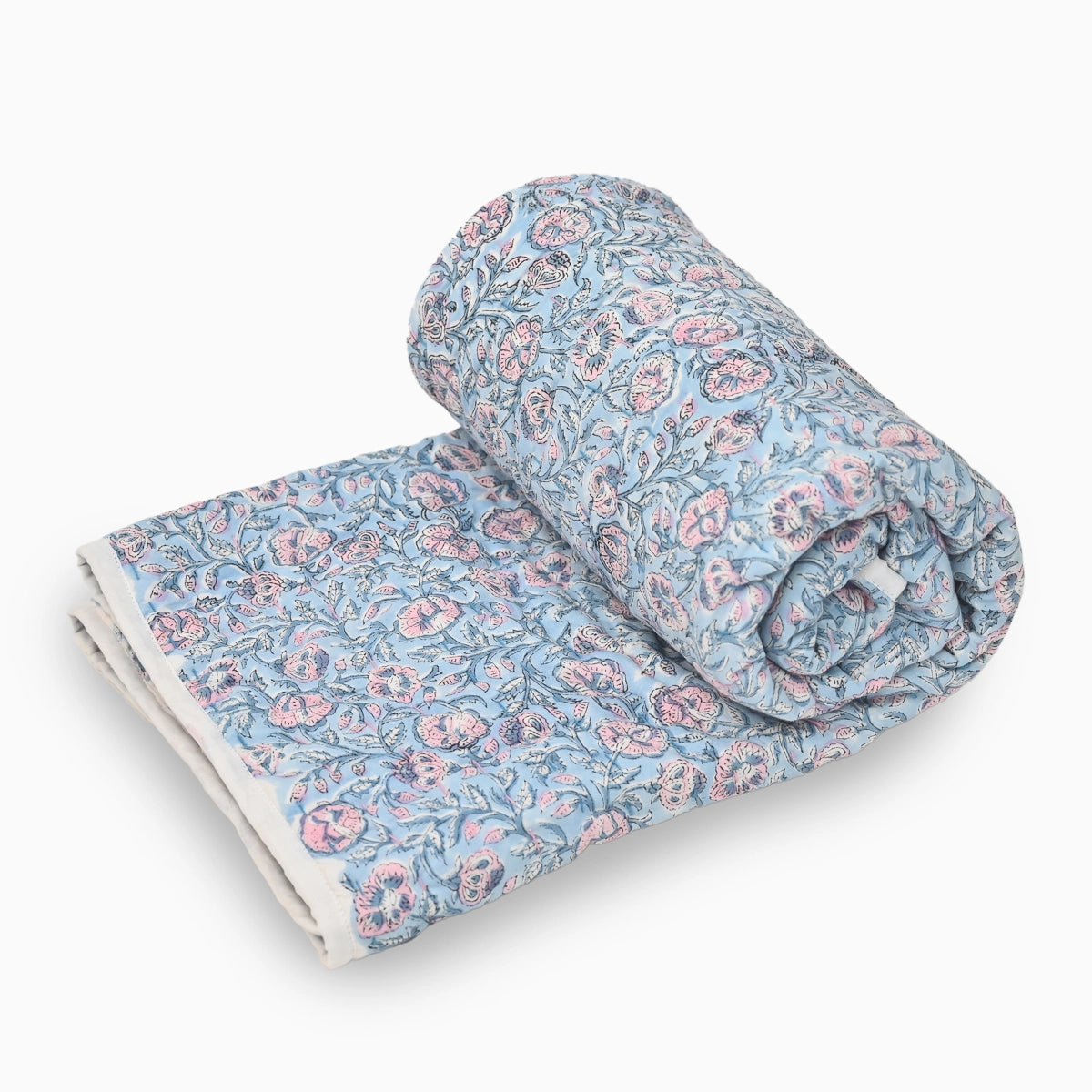 Willow Hand Block Printed Quilt