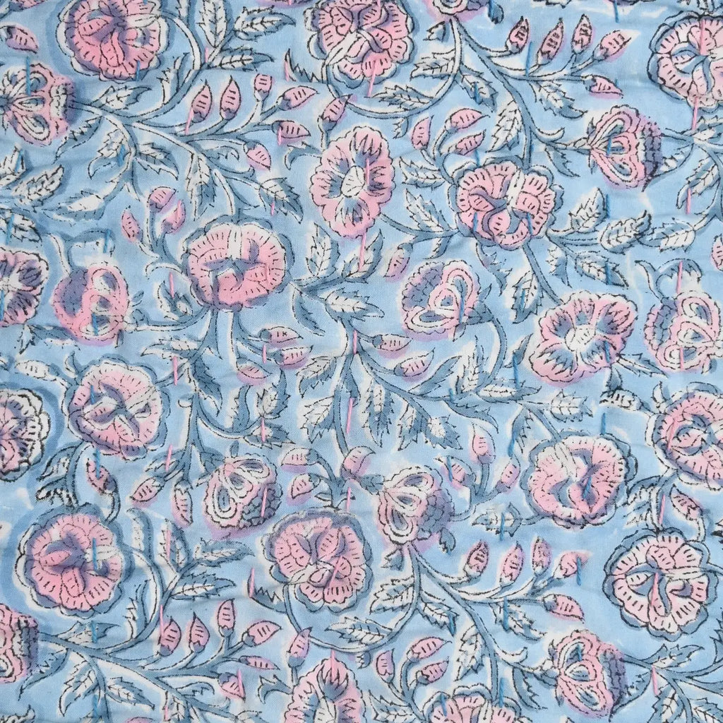 Willow Hand Block Printed Quilt Quilts