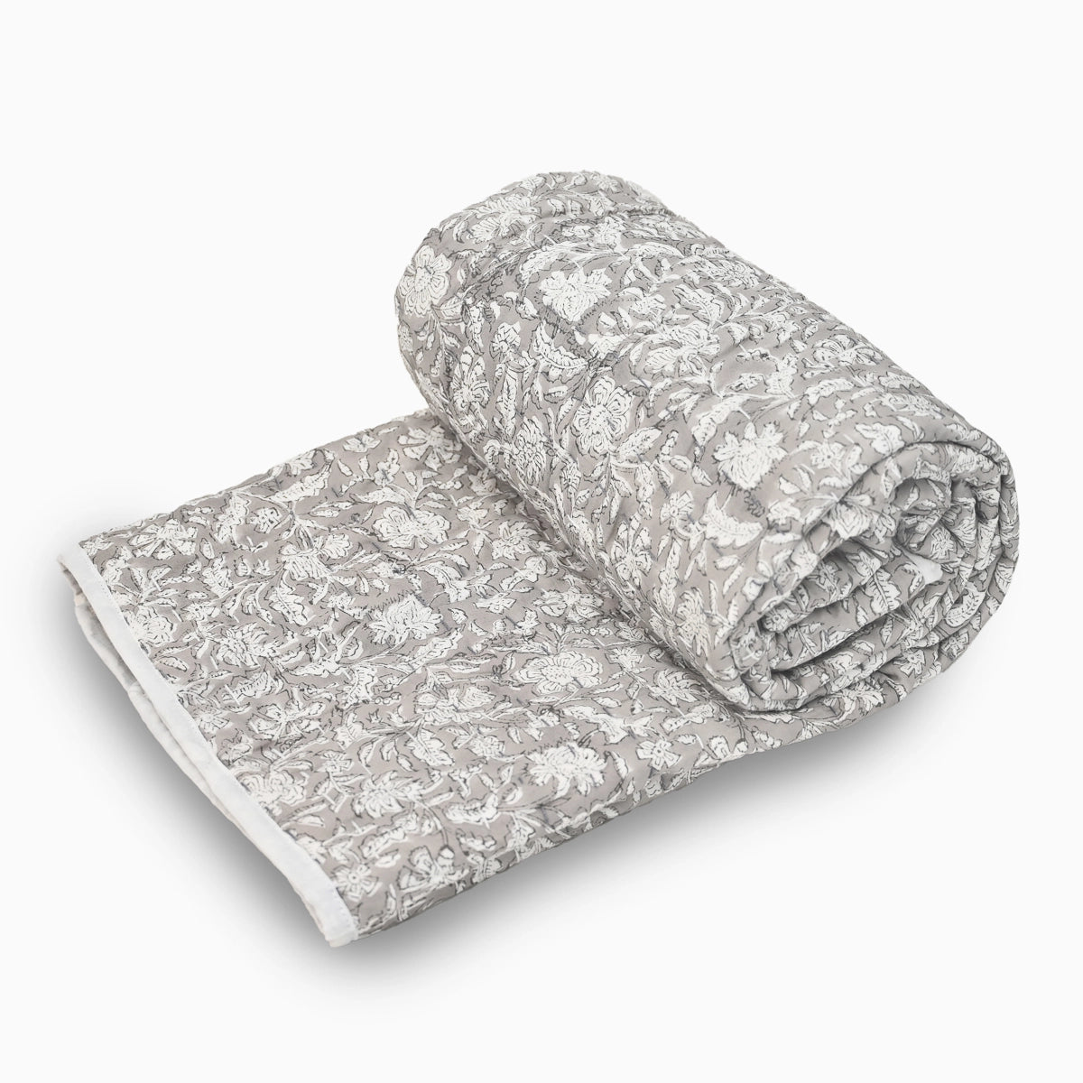 Magnolia Hand Block Printed Quilt