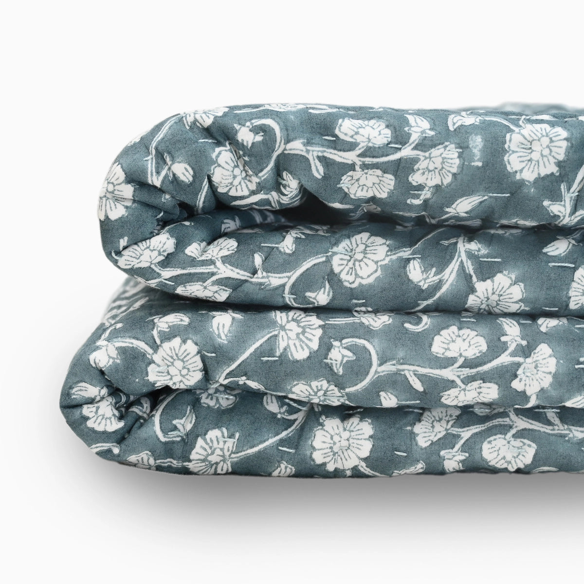 Clover Hand Block Printed Quilt