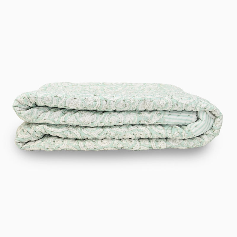 Esma Hand Block Printed Quilt Quilts