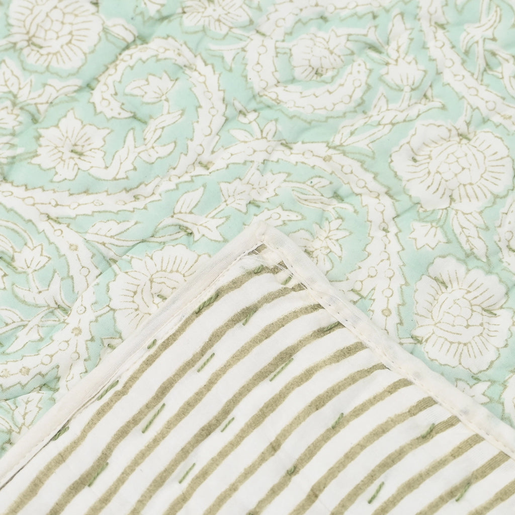Esma Hand Block Printed Quilt Quilts