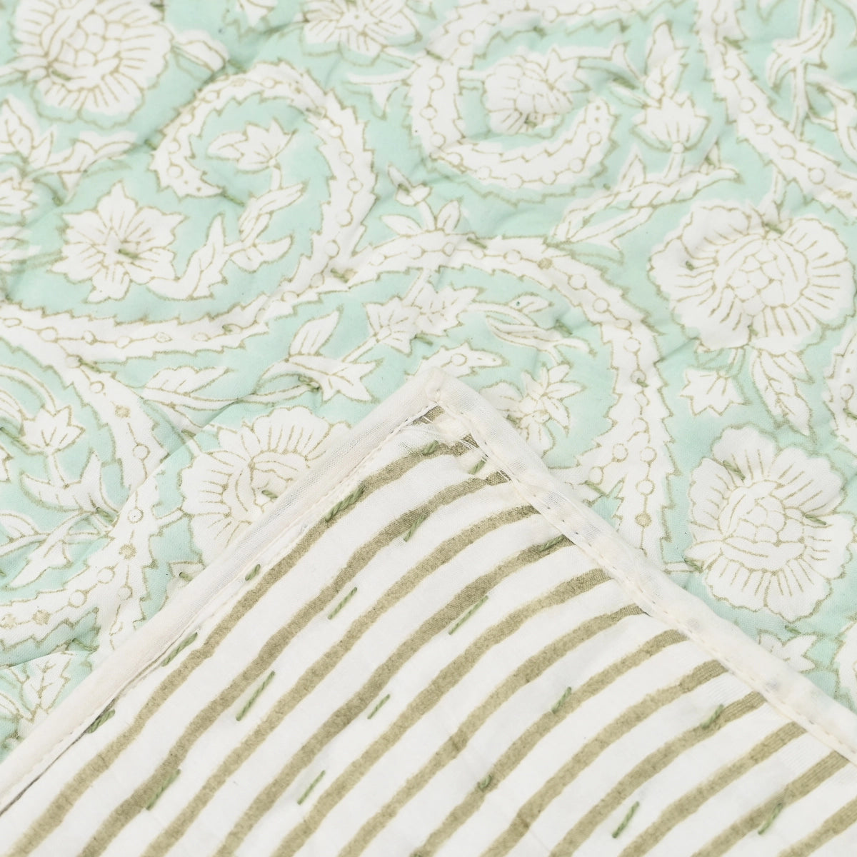 Esma Hand Block Printed Quilt