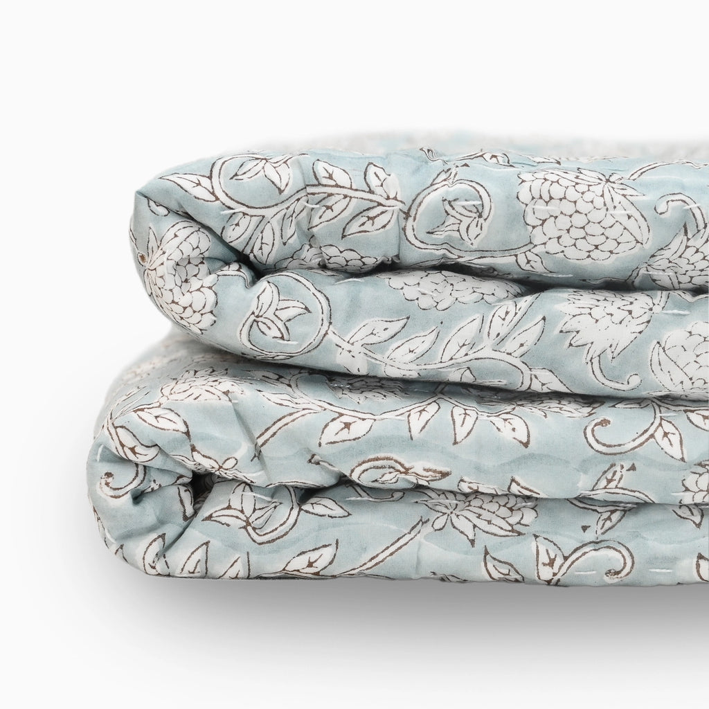 Steve Hand Block Printed Quilt Quilts