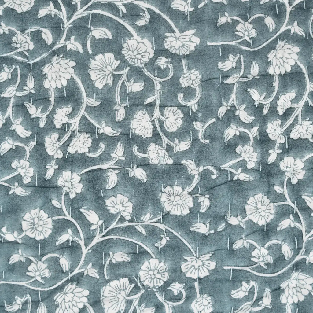 Clover Hand Block Printed Quilt