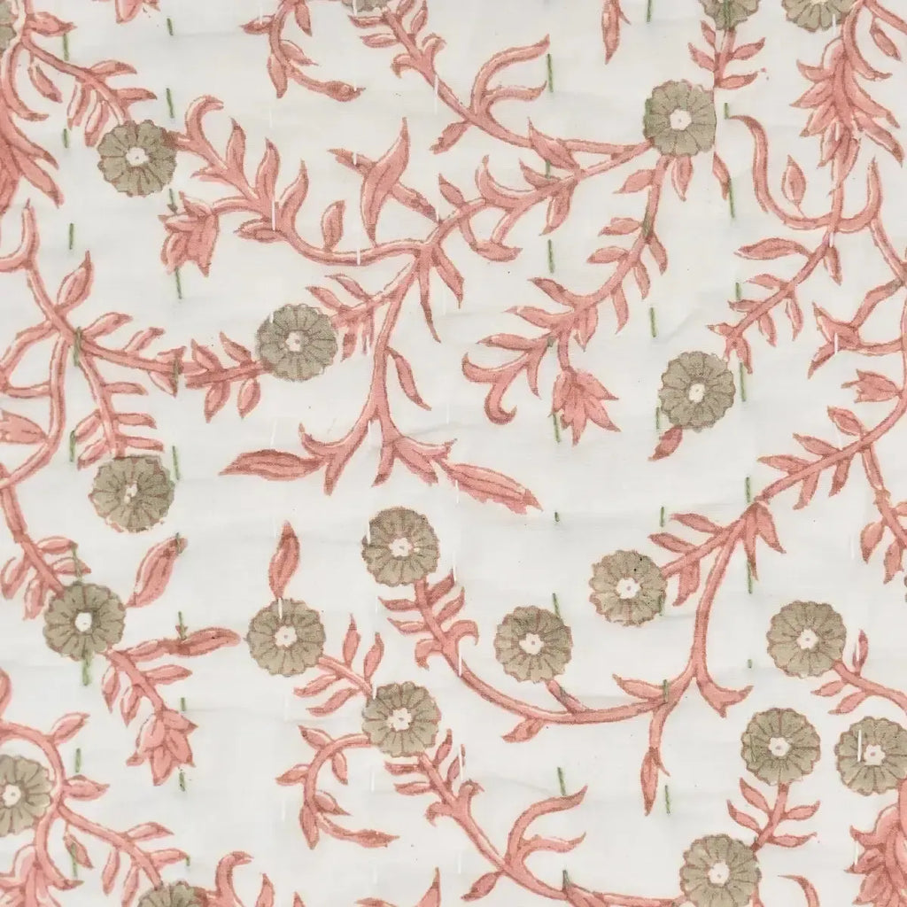 Nancy Hand Block Printed Quilt Quilts