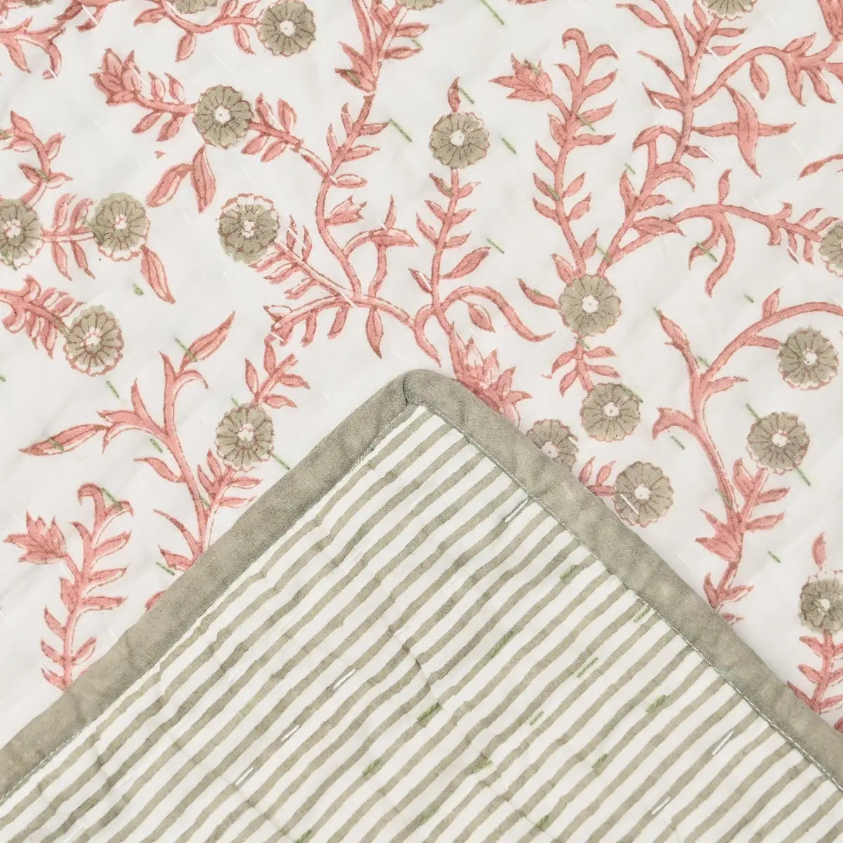 Nancy Hand Block Printed Quilt