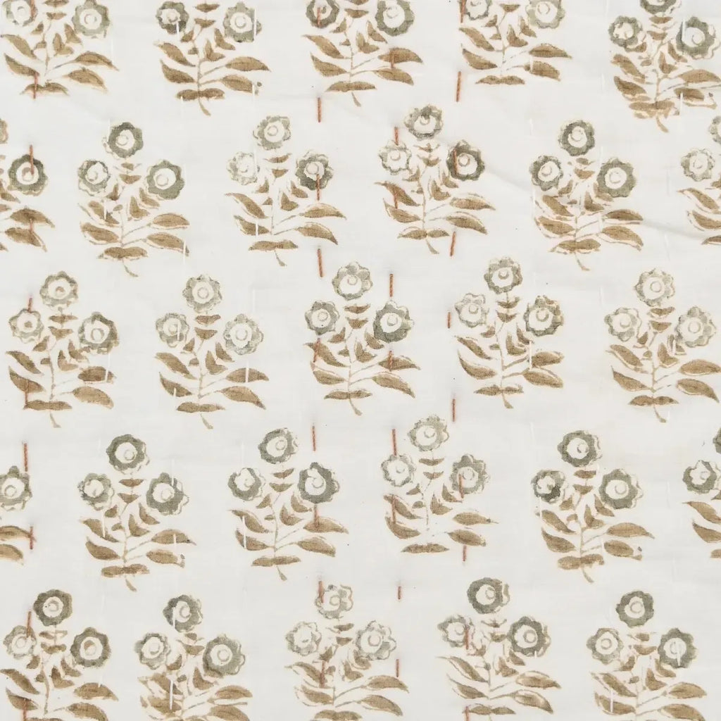 Genevieve Hand Block Printed Quilt Quilts