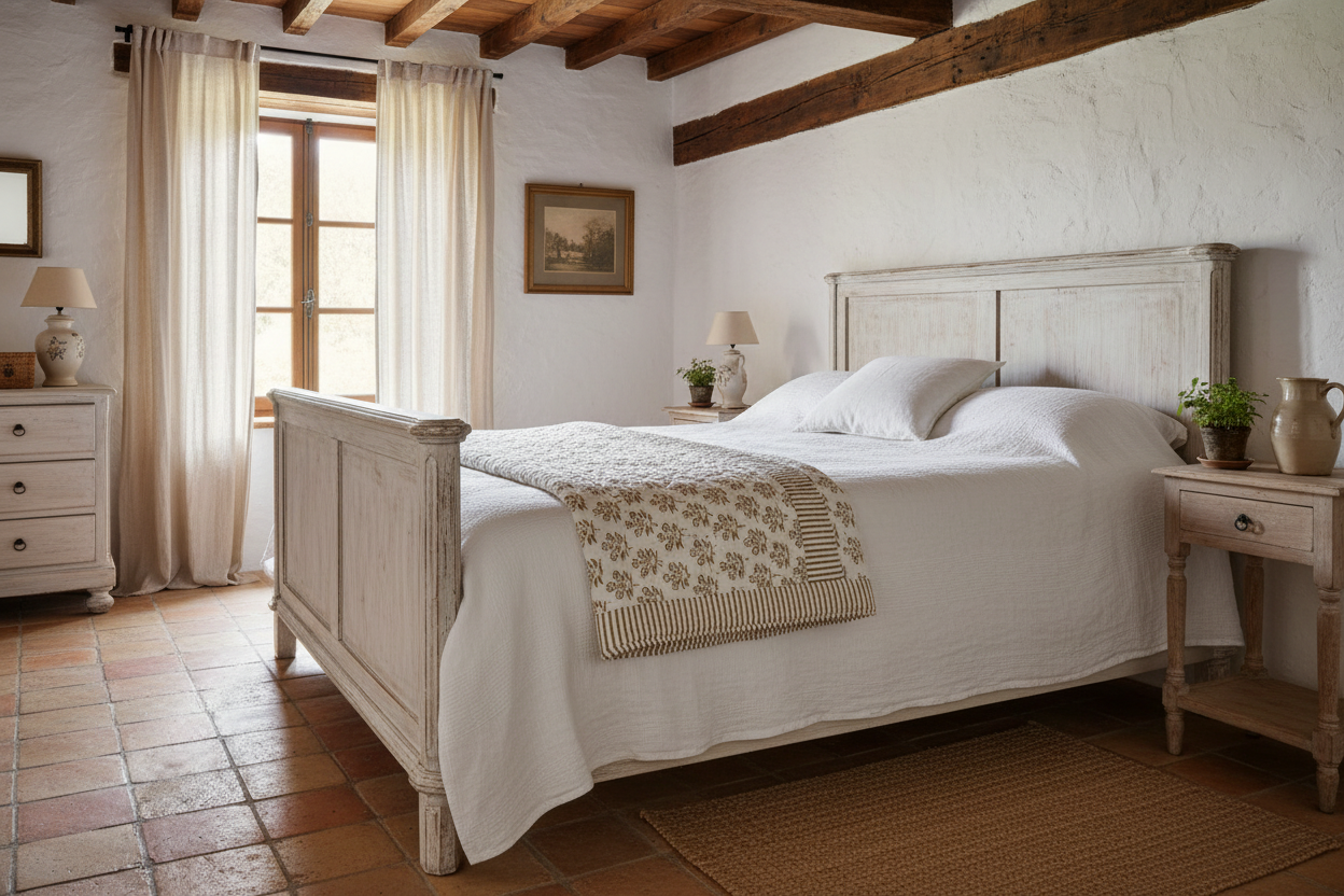 Genevieve Hand Block Printed Quilt