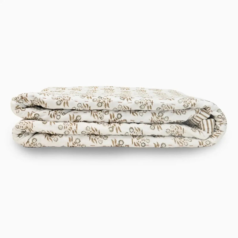 Genevieve Hand Block Printed Quilt Quilts