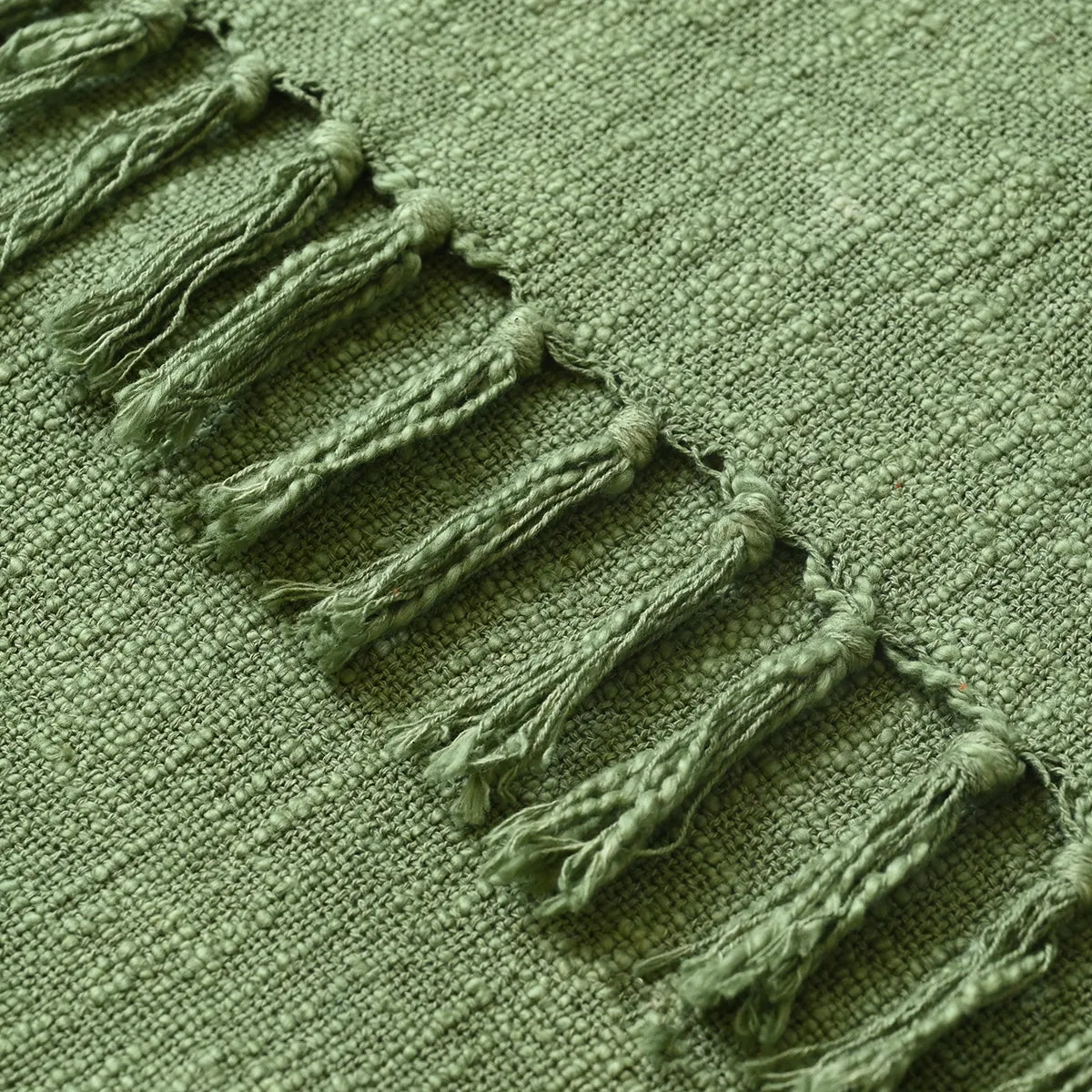 Woodland Green Solid Throw Throws